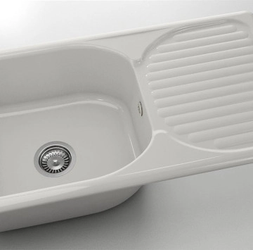 Кухненска мивка полимермрамор 90/49см бяла ФАТ