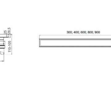 Линеен сифон MAGdrain Duo Inox 30см инокс