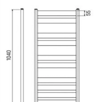 Лира за баня DP 52.5/h104см. черен мат