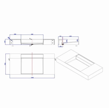 Мивка iStone Solid ICC38681 120см бяла ИНТЕР КЕРАМИК