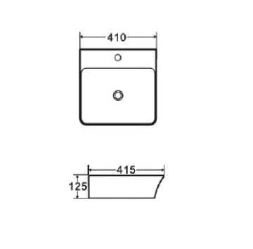 Мивка върху плот LT2257 бяла KARAG