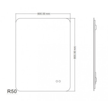 Огледало Fico 1945-60 60/h80см ИНТЕР КЕРАМИК