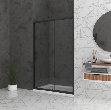 Параван Бела W1 145/h195см черен мат