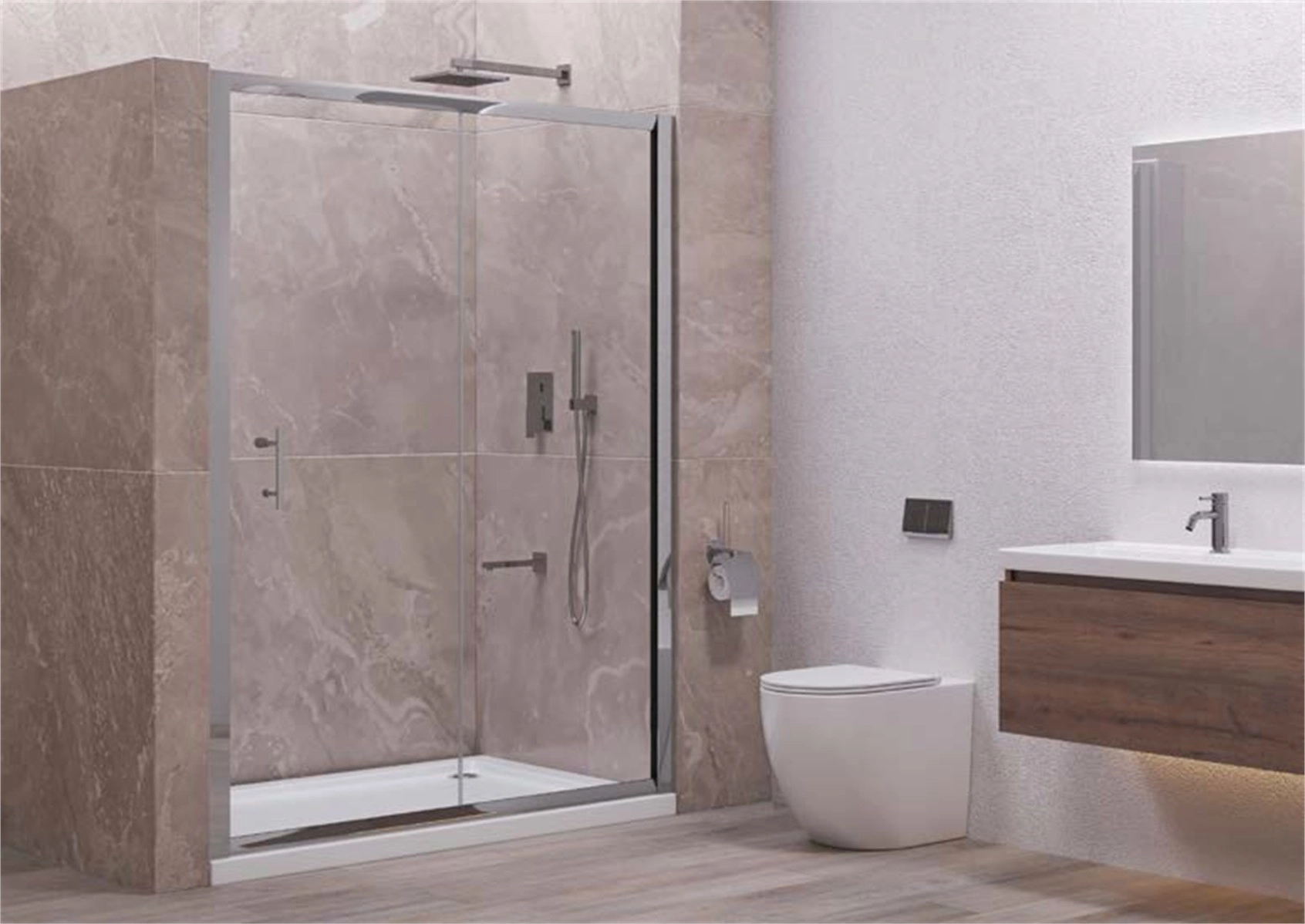 Параван Flora 500 130/h190см. хром KARAG