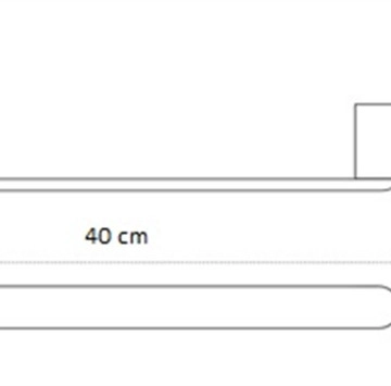 Пръчка за хавлия Corona 40см хром сатен 024099K