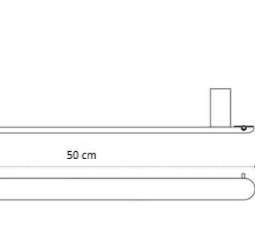 Пръчка за хавлия Corona 50см хром сатен