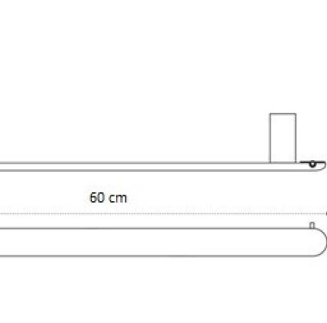 Пръчка за хавлия Corona 60см хром сатен