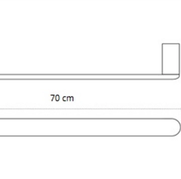 Пръчка за хавлия Corona 70см бял мат 027066К