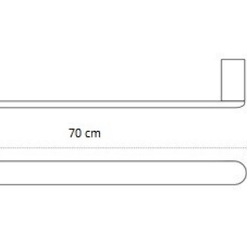 Пръчка за хавлия Corona 70см хром