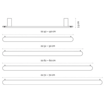 Пръчка за хавлия Corona 70см хром 0272K