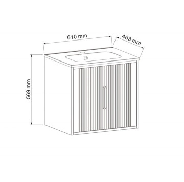Шкаф долна част Arezzo 6045 Wooden 61см дървесен ИНТЕР КЕРАМИК