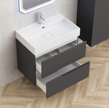 Шкаф долна част Eloria 7056 Dark Grey 71см сив мат ИНТЕР КЕРАМИК