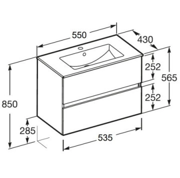 Шкаф долна част Unik N-Cube 55см бял ROCA