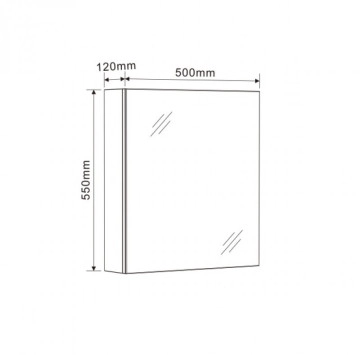 Шкаф горна част Ilina 5012-55 50см бял ИНТЕР КЕРАМИК