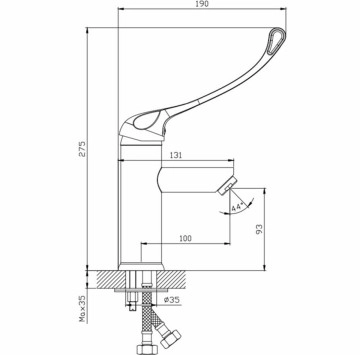 Смесител за мивка Easy Motion Line 1579216C ИНТЕР КЕРАМИК