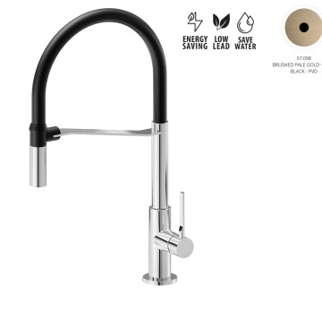 Смесител за кухня Maki злато/черен мат