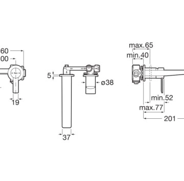 Смесител за мивка Targa стомана ROCA