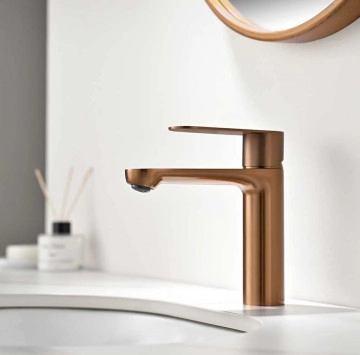 Смесител за мивка Верона ICF111320 Brush Rose Gold розово злато мат ИНТЕР КЕРАМИК