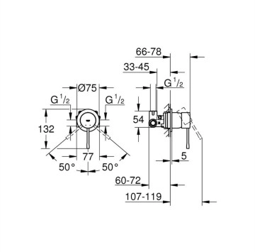 Смесител за вана/душ Essence злато мат GROHE