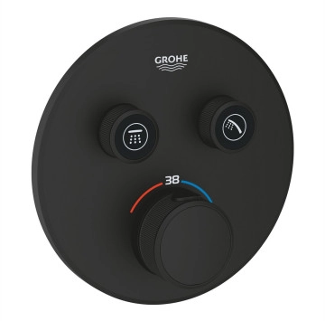 Смесител за вана/душ Grohtherm SmartControl черен мат GROHE