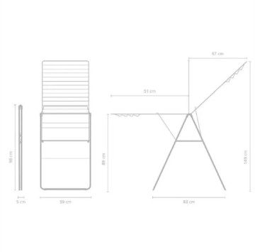 Сушилник за дрехи Brabantia HangOn 25м. черен мат BRABANTIA