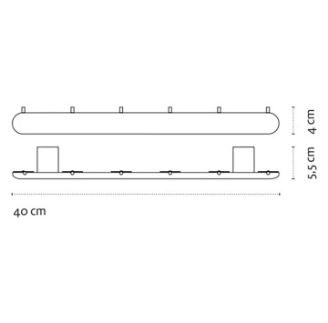 Закачалка Corona 40см черен мат