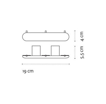 Закачалка Corona тройна бял мат