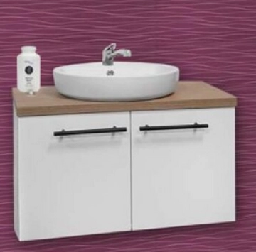 Шкаф за баня с мивка Монако 70см бял